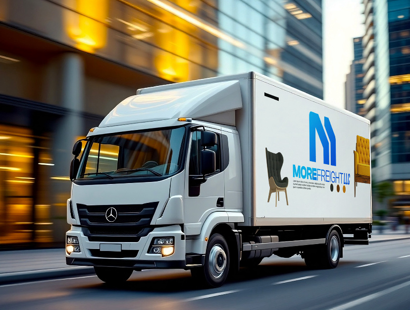 Freight being loaded at a distribution warehouse